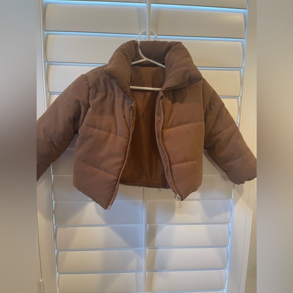 Toddler Girls Camel Solid Zipper Up Coat 4-5 Y - Picture 5 of 6